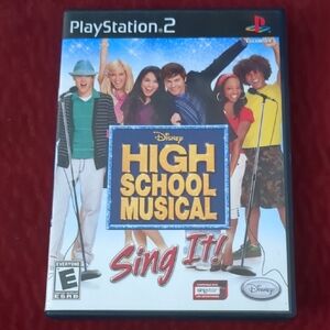 Disney High School Musical Sing It! PS2 Game - Blue and Red Cover